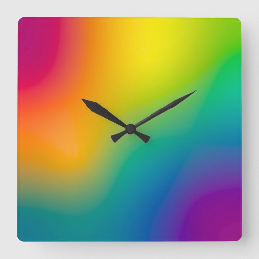Aurora borealis quadratische wanduhr (Vorderseite)