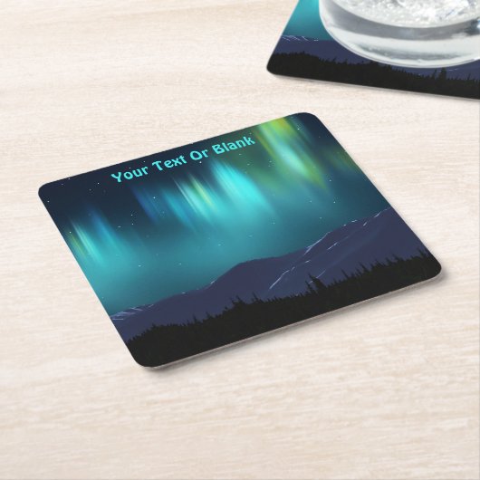 Aurora Borealis Rechteckiger Pappuntersetzer (angewinkelt)