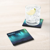 Aurora Borealis Rechteckiger Pappuntersetzer (Vor Ort)