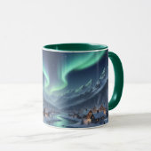 Aurora-Borealis-Schneedorfkombination Tasse (VorderseiteRechts)