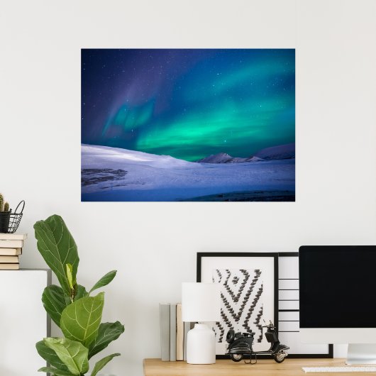 Aurora Borealis schöne Landschaft Poster (Heimbüro)