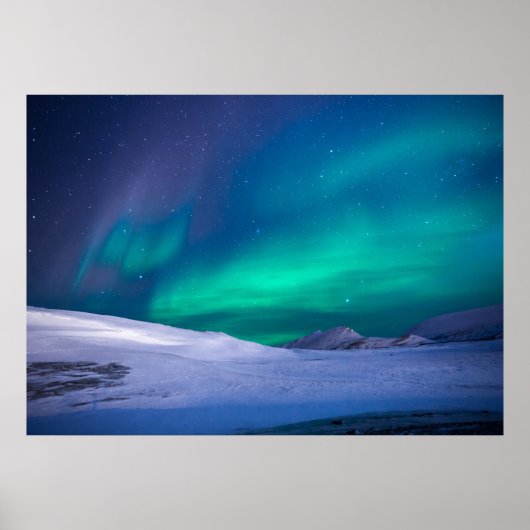 Aurora Borealis schöne Landschaft Poster (Vorne)