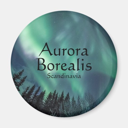 Aurora Borealis Skandinavien Magnet (Vorne)