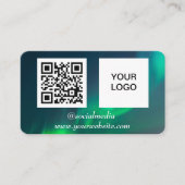 Aurora Borealis Social Media - QR-Kodex Visitenkarte (Vorderseite)