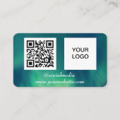 Aurora Borealis Social Media - QR-Kodex Visitenkarte (Vorderseite)