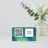 Aurora Borealis Social Media - QR-Kodex Visitenkarte (Stehend Vorderseite)