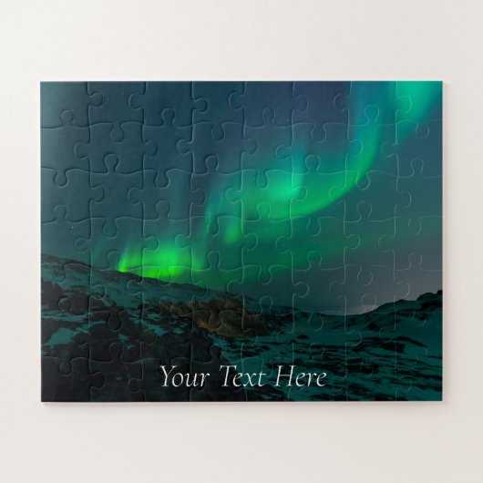 Aurora Borealis Starry Night Stars Sky Winter Puzzle (Horizontal)