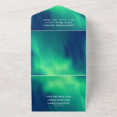 Aurora Borealis Sweet 16 Hübsche Nordlichter All In One Einladung (Außenbereich)