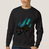 Aurora Borealis Torn Alaska Night Sweatshirt (Vorderseite)