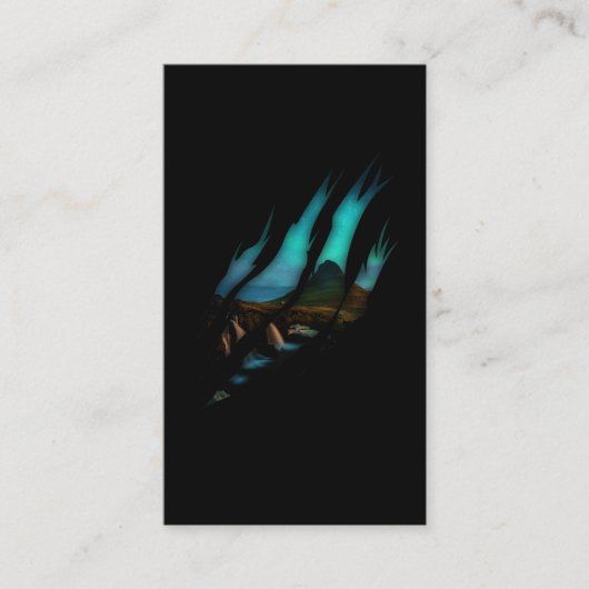 Aurora Borealis Torn Alaska Night Visitenkarte (Vorderseite)