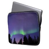 Aurora Borealis & Trees | Manitoba, Kanada Laptopschutzhülle (Vorderseite Links)