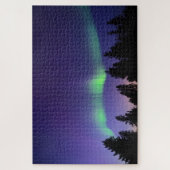 Aurora Borealis & Trees | Manitoba, Kanada Puzzle (Vertikal)