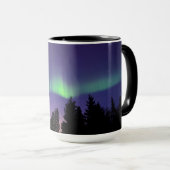 Aurora Borealis & Trees | Manitoba, Kanada Tasse (VorderseiteRechts)