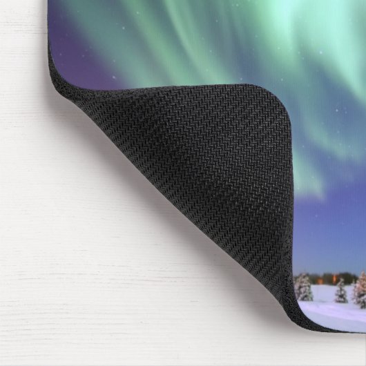 Aurora Borealis über Alaska Mousepad (Ecke)