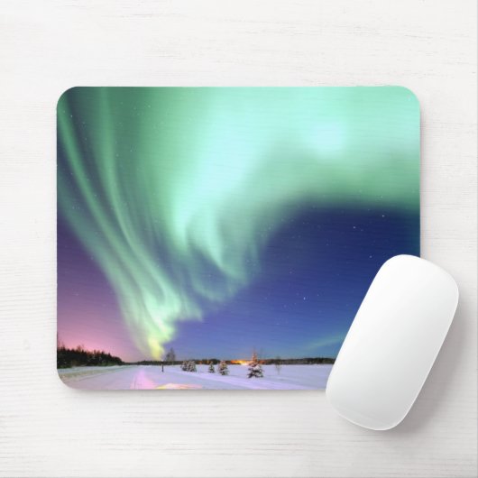 Aurora Borealis über Alaska Mousepad (Mit Mouse)
