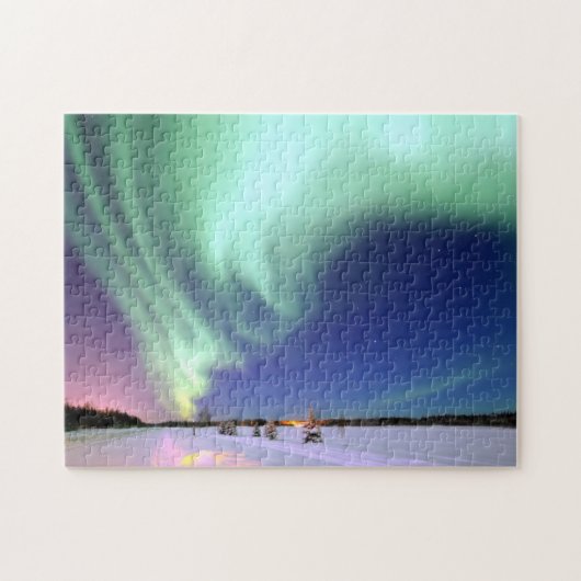 Aurora Borealis über Alaska Puzzle (Horizontal)
