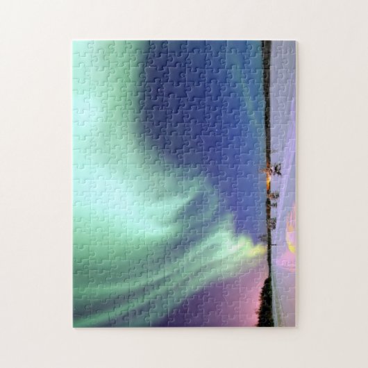 Aurora Borealis über Alaska Puzzle (Vertikal)