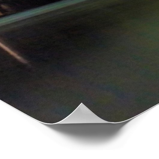 Aurora borealis über dem See Poster (Ecke)