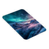 Aurora Borealis Über die verschneiten Berglandscha Magnet (Rechte Seite)