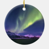 Aurora Borealis über Lyngenfjorden Norwegen Keramikornament (Hinten)