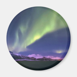 Aurora Borealis über Lyngenfjorden Norwegen Magnet