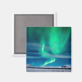 Aurora Borealis über Mosfellsheiði Magnet (Vorderseite/Rückseite)