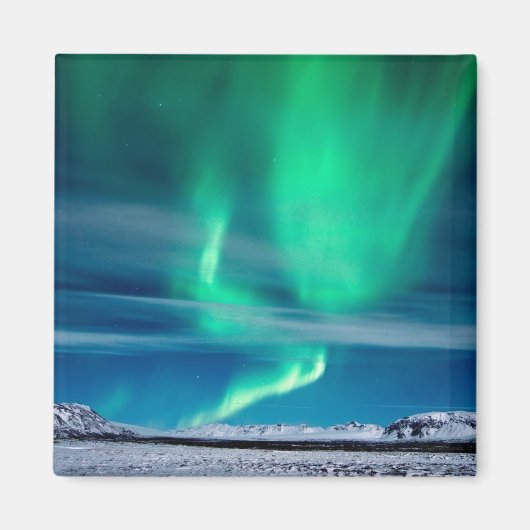 Aurora Borealis über Mosfellsheiði Magnet (Vorne)