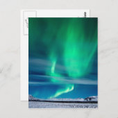 Aurora Borealis über Mosfellsheiði Postkarte (Vorne/Hinten)