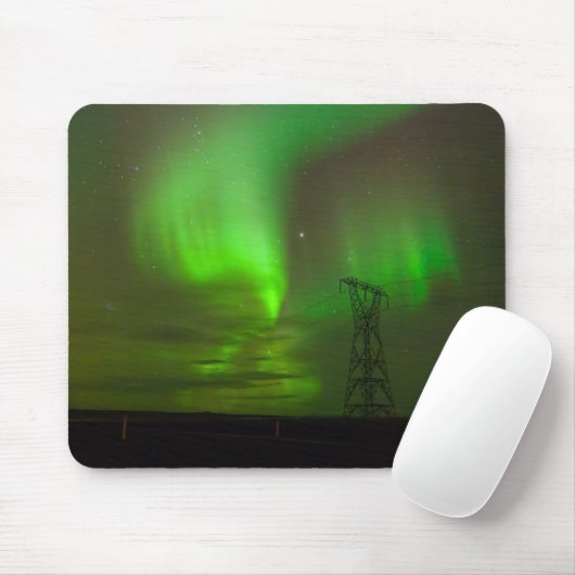 Aurora Borealis über Nesjavellir #2 Mousepad (Mit Mouse)