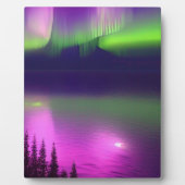 Aurora Borealis über Wasser Fotoplatte (Vorderseite)