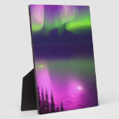 Aurora Borealis über Wasser Fotoplatte (Seite)