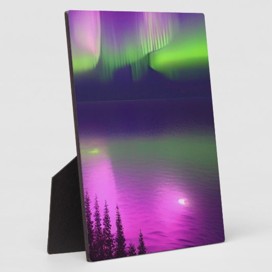 Aurora Borealis über Wasser Fotoplatte (Seite)