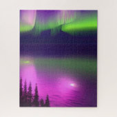 Aurora Borealis über Wasser Puzzle (Vertikal)