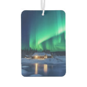 Aurora borealis über Winterkabine Autolufterfrischer (Rückseite)