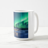 Aurora borealis über Winterkabine Kaffeetasse (VorderseiteRechts)