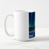 Aurora borealis über Winterkabine Kaffeetasse (Links)