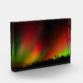 Aurora Borealis und Bäume Fotoblock (Links)