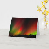 Aurora Borealis und Bäume Karte (Gelbe Blume)