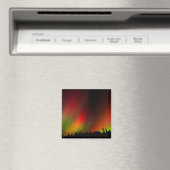 Aurora Borealis und Bäume Magnet (In Situ (Geschirrspüler))