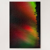 Aurora Borealis und Bäume Puzzle (Vertikal)