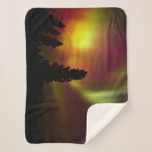 Aurora Borealis und Bäume Sherpadecke (Vorderseite)
