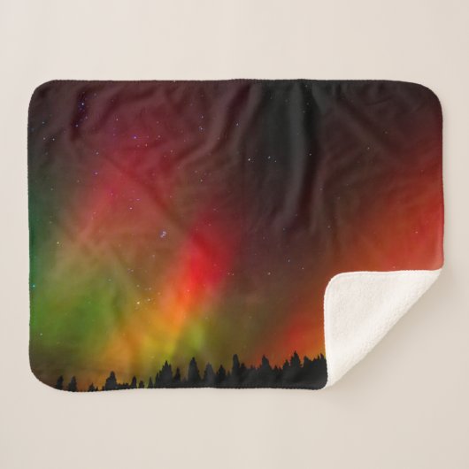 Aurora Borealis und Bäume Sherpadecke (Vorderseite (Horizontal))