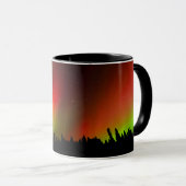 Aurora Borealis und Bäume Tasse (VorderseiteRechts)