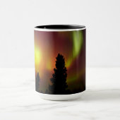 Aurora Borealis und Bäume Tasse (Zentrum)