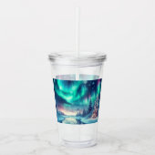 aurora borealis/Weihnachten/Winter Acryltrinkbecher (Vorderseite)