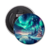 aurora borealis/Weihnachten/Winter Flaschenöffner (Vorderseite)