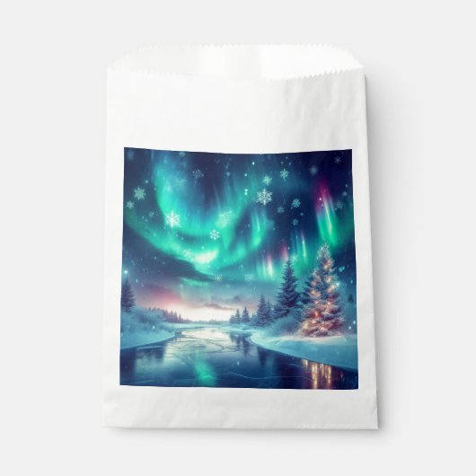 aurora borealis/Weihnachten/Winter Geschenktütchen (Vorderseite)