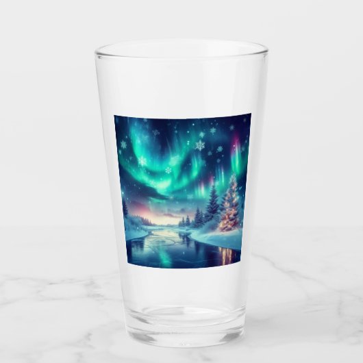 aurora borealis/Weihnachten/Winter Glas (Vorderseite)