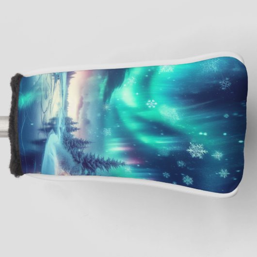 aurora borealis/Weihnachten/Winter Golf Headcover (Vorderseite)