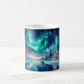 aurora borealis/Weihnachten/Winter Kaffeetasse (Mittel)